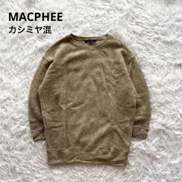 맥피 니트 울 캐시미어 스웨터 상의 크루넥 보송보송