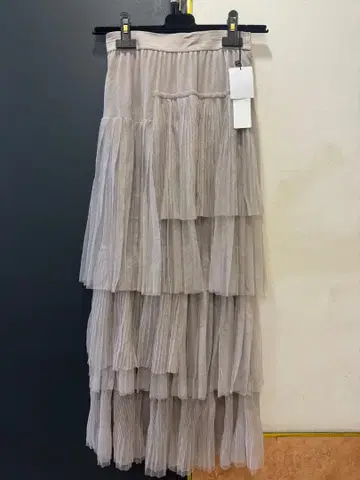 COCODEAL 플리츠 믹스 튤 캉캉 스커트