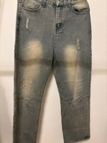 데미지 가공 라이트 블루 데님 팬츠 M 사이즈