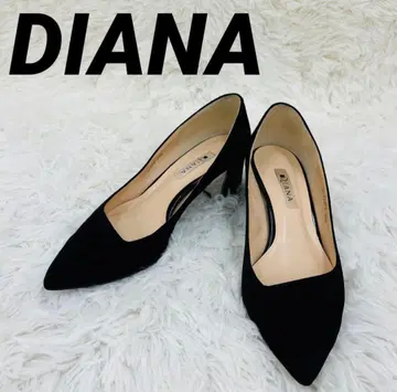 DIANA 다이애나 스웨이드 24.5cm 블랙 스틸레토