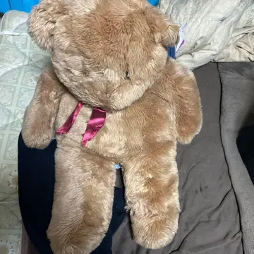 커다란 브라운 곰 모양 봉제 인형