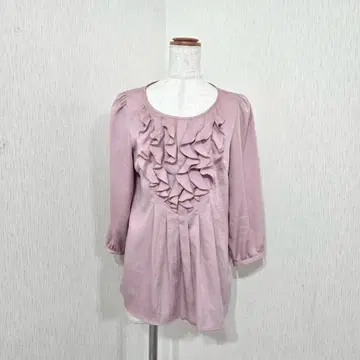 Bluebell 프릴 블라우스 더스티 핑크 38 (M) 일본제