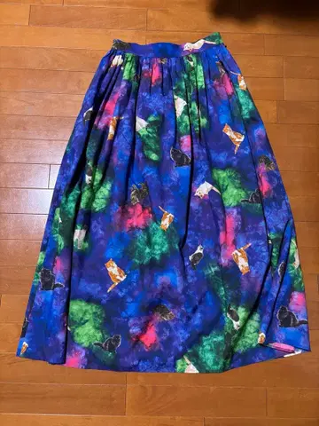 andellecy 고양이 패턴 스커트