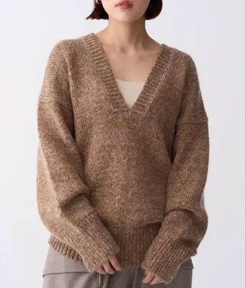 V ER M E I L par iena 믹스얀 V넥 풀오버