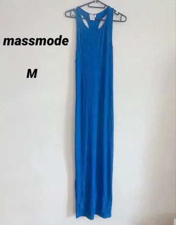 massmode [ M ] 슬리브리스 롱 원피스 파랑
