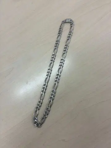 avalanche 실버 피가로 체인 목걸이 8mm 45cm