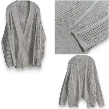 [ RODEO CROWNS ] 로우 게이지 리브 스트라이프 롱 가디건