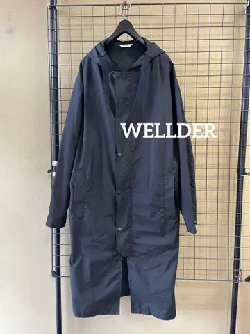 WELLDER 후디드 코트 블랙