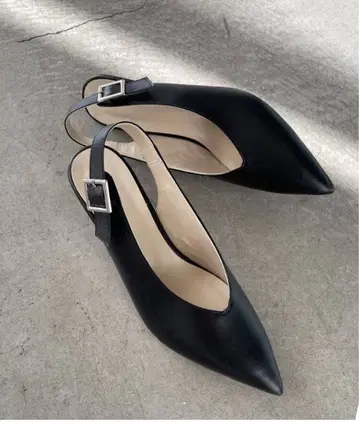 [ 미사용 ] 스픽앤스팬 슬링백 펌프스 25 블랙