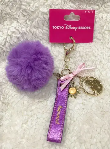 디즈니 라푼젤 퍼 키체인 새상품