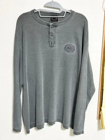 카모메 로고 롱 T셔츠 빈티지 티셔츠 그레이 피케 셔츠 원 포인트