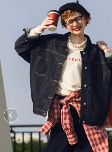 루즈 데님 자켓 / G 다크 데님 오버 사이즈