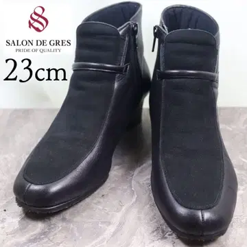 [컨디션 최상] 살롱 드 그레이 23 숏부츠 집업 스웨이드 콤비