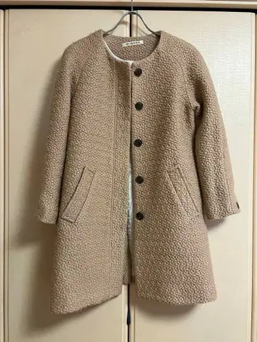 그린 라벨 릴랙싱 노카라 롱 코트 베이지 XS