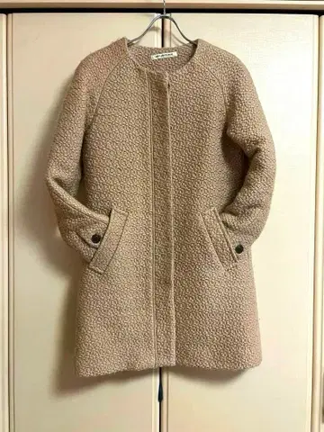 그린 라벨 릴랙싱 노카라 롱 코트 베이지 XS