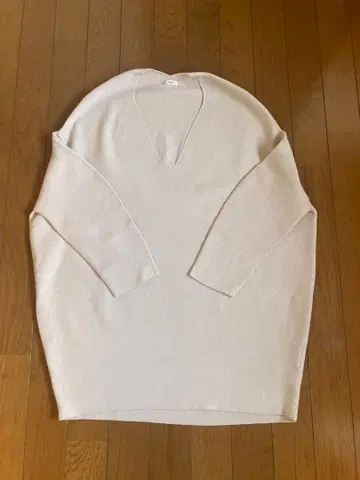 IENA 아이보리 V넥 니트 5부 소매