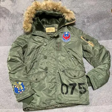 AVIREX 플라이트 자켓 올리브 그린