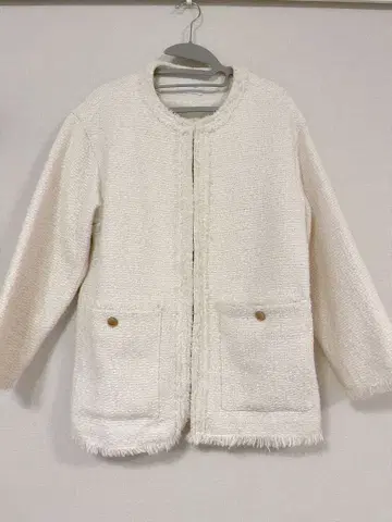 SHIPS any 트위드 노카라 자켓