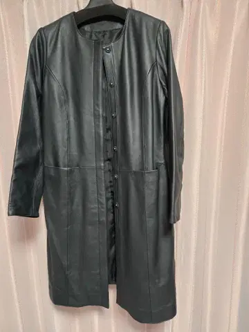 PoshAlma 가죽 롱 코트