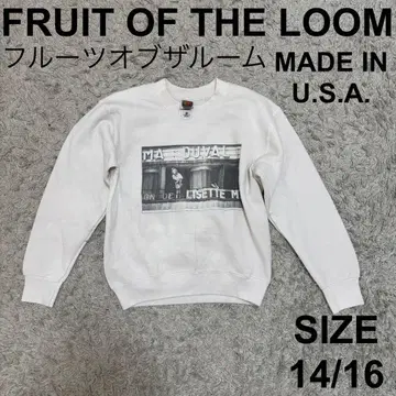 프룻 오브 더 룸 빈티지 맨투맨 마릴린 몬로 USA제 화이트