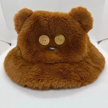 [ 새상품급 ] USJ 유니버셜 팀 퍼 버킷햇 브라운 퍼 소재