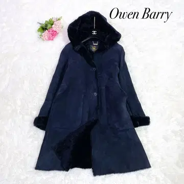 오웬 발리 양가죽 시프스킨 가을/겨울 롱 코트 무스탕 코트 블랙