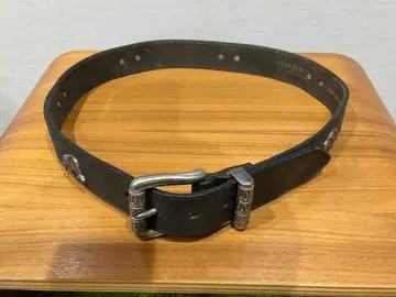 빈티지 레어 디자인 호주산 가죽 벨트 블랙 L 사이즈