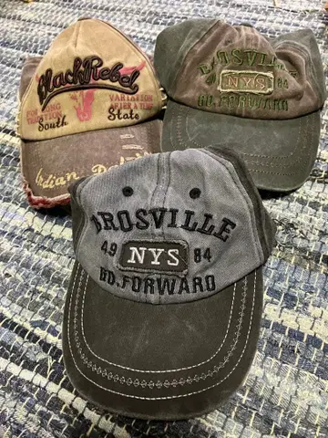 Drosville 빈티지 캡 3종 세트