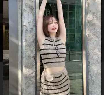 ANDMARY 엘르 니트 셋업 베이지