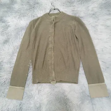 [ 새상품급 ] 엠포리오 아르마니 이소재 절개 니트 가디건 38 이태리제