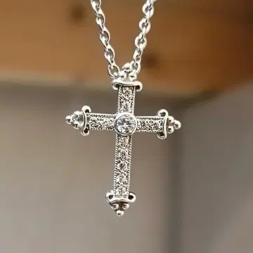 실버 925 크로스 펜던트 목걸이