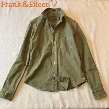 Frank & Eileen 긴팔 셔츠 블라우스 올리브 그린 카키