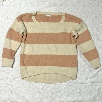 [ LIZ LISA ] 미사용품 베이지 크림 스트라이프 니트