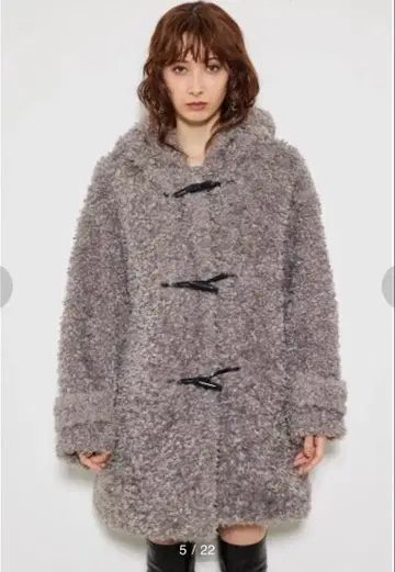 rienda 그레이 더플 코트 S 사이즈