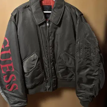 GUESS 봄버 자켓 블랙