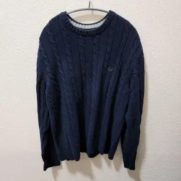 CHAPS 네이비 니트 스웨터