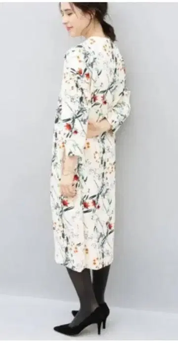 Adam et Rope' Azu KIMURA 꽃무늬 원피스