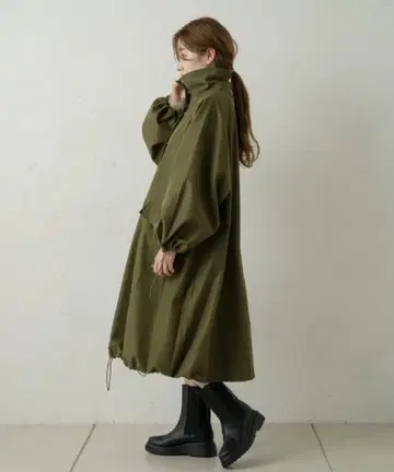 Kastane 하이넥 밀리터리 모즈 코트