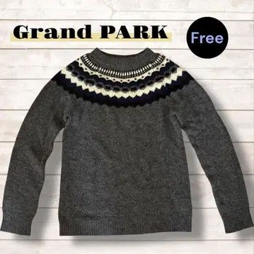 Grand PARK 노르딕 스웨터 그레이 FREE