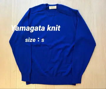 니트 스웨터 유나이티드 애로우즈 오쿠야마 메리야스 바토너 블루 사이즈 S