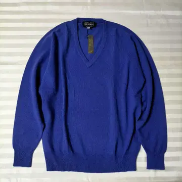 고급 벨타보노 세탁 가능 캐시미어 100% V넥 스웨터 M 남성용 긴팔