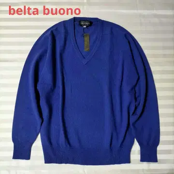 고급 벨타보노 세탁 가능 캐시미어 100% V넥 스웨터 M 남성용 긴팔