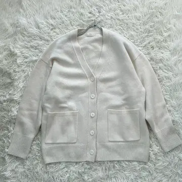 새상품급 이에나 2023년 AQUA V넥 가디건 캐시미어 혼방 울 혼방