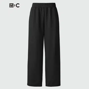 UNIQLO C 맨투맨 와이드 팬츠 블랙 새상품급