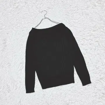 [JAYRO] 리브 니트 (M) 오프숄더 보트넥 캐시미어 울 혼방