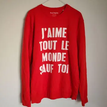 Sans facon  프랑스제 맨투맨 message T