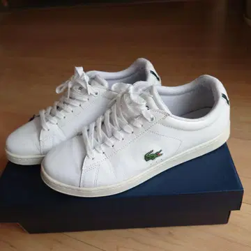Lacoste 화이트 가죽 스니커즈 [ 26cm ]