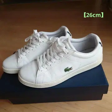 Lacoste 화이트 가죽 스니커즈 [ 26cm ]