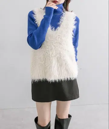 mystic 샤기 니트 베스트