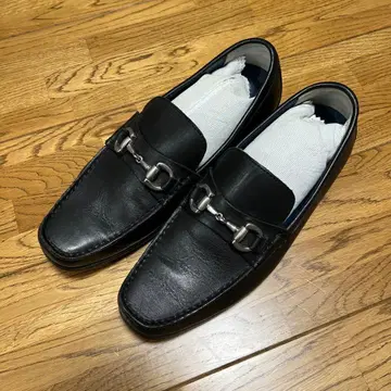 REGAL 블랙 가죽 비트 로퍼